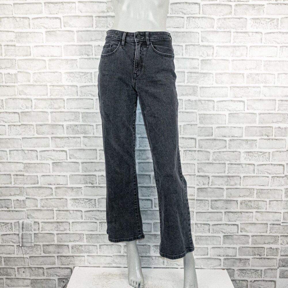 PORTER BLUE Rebel Flare bootcut Denim Jeans in Carbon black washed size 25